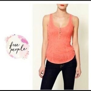 Free people pointelle Henley tank